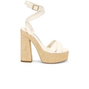 Jimmy Choo 'Gaia' White Leather Pumps - Size 8.5